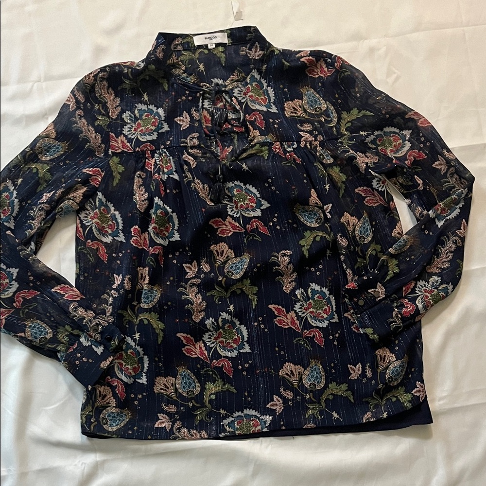 Suncoo Paris Floral Long Sleeve Blouse
